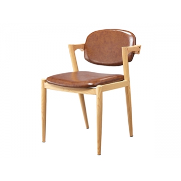 双鸭山市铁艺木纹西餐椅子