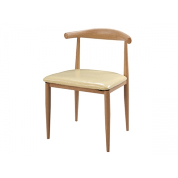铁艺木纹餐椅，四平牛角椅