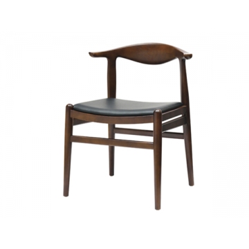 四平实木餐椅，咖啡厅椅子
