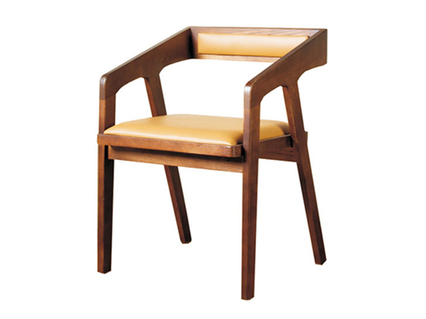海北州实木扶手西餐厅椅子