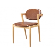 铁艺木纹餐椅，廊坊扶手椅
