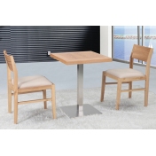 中卫西餐厅钢木桌和实木椅