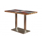 鹤岗时尚主题钢木西餐桌子