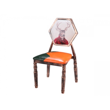阿拉善盟工业复古铁艺餐椅