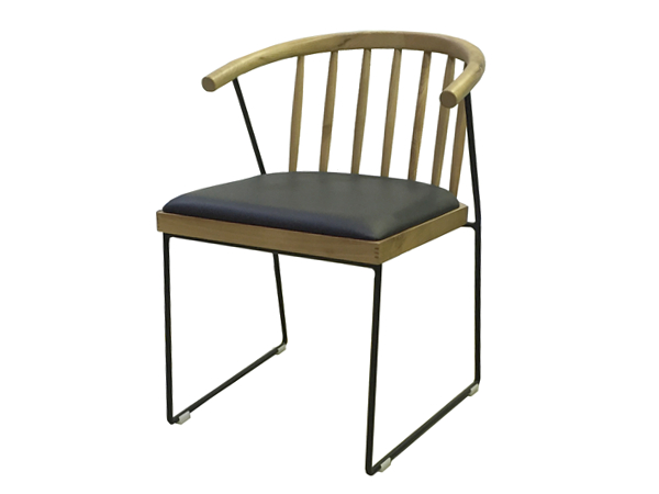 钢木椅，阿拉善钢木西餐椅