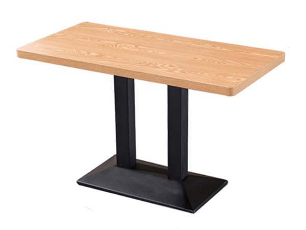 钢木西餐桌，哈密钢木家具