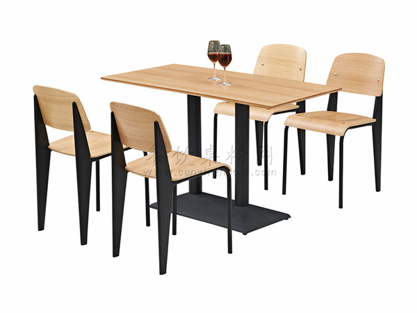 钢木食堂桌椅 FT087
