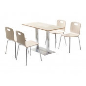 钢木餐厅桌椅 FT046