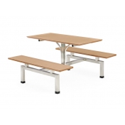 钢木连体桌椅 ZY-LT017