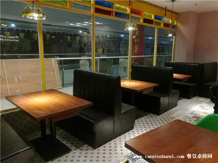 九龙茶室港式餐厅卡座沙发