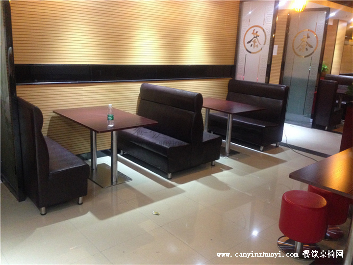 中式茶餐厅沙发桌子案例图
