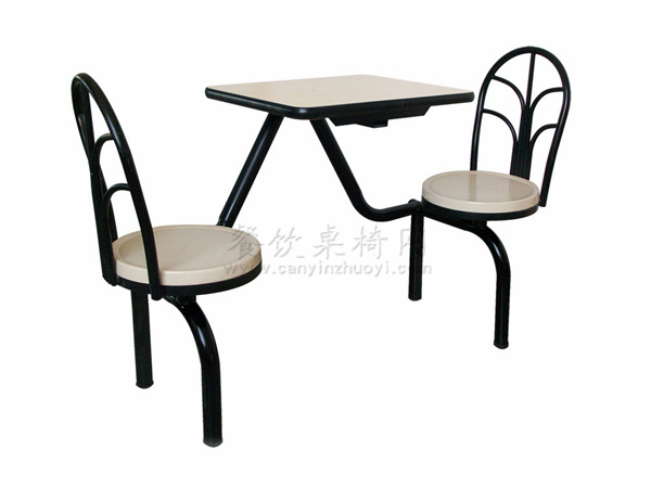 江门餐饮桌椅，孔雀椅连体