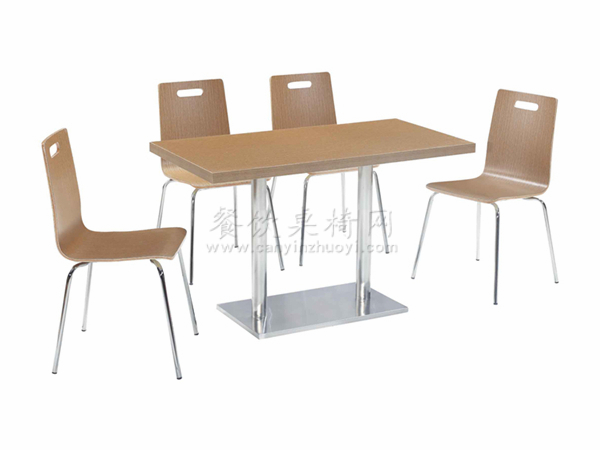 惠州桌椅图片，钢木餐桌椅