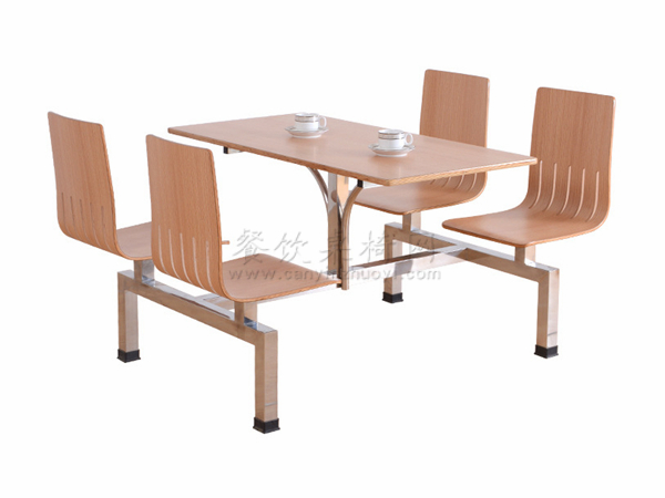 珠海餐厅桌椅，连体餐桌椅