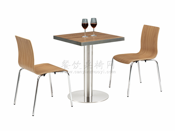 汕尾餐桌餐椅，钢木餐桌椅