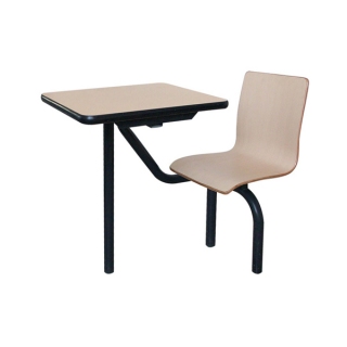 单人位连体式结构快餐桌椅