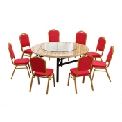 中式饭店八人餐桌椅子组合