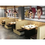 时尚火锅餐厅卡座桌子案例