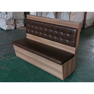 经典造型木纹板式卡座沙发