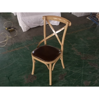 铁艺叉背椅，木纹叉背餐椅