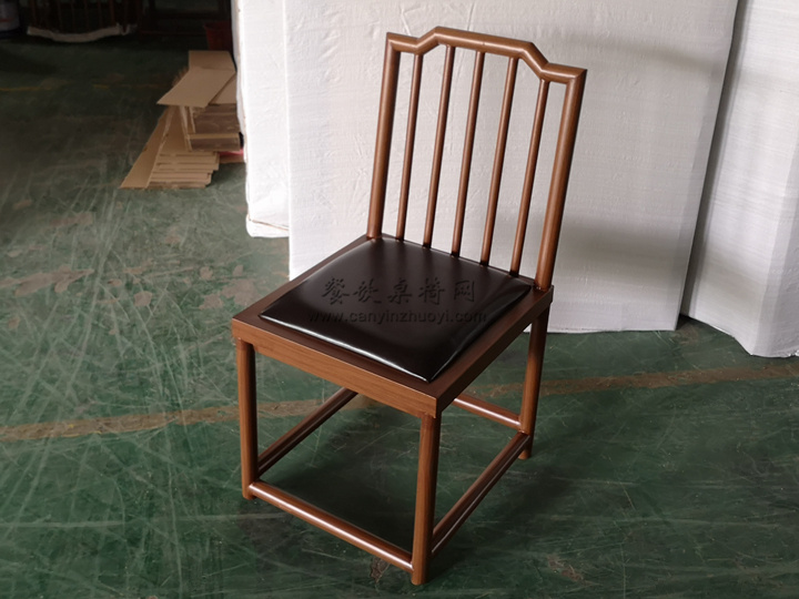 茶马天下铁艺木纹中式餐椅