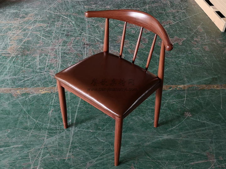 升级款铁艺木纹牛角椅实拍