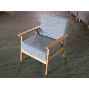 橡胶木沙发椅，单人位沙发