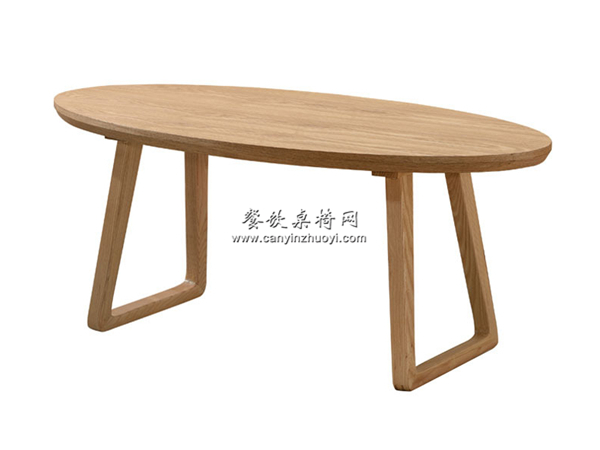昭阳区原木色椭圆形咖啡桌