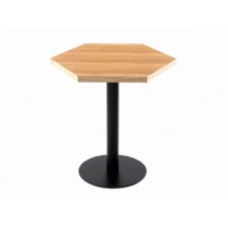 石林县六边形钢木咖啡桌子