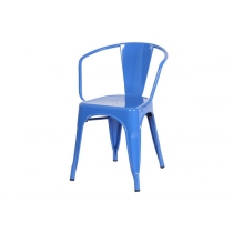 天峨县工业风蓝色铁皮椅子