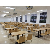 学校食堂分体钢木桌椅案例