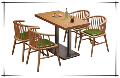 北欧实木西餐厅桌椅