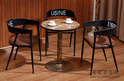 美式铁艺餐桌椅