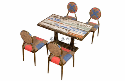 复古主题小龙虾馆桌椅