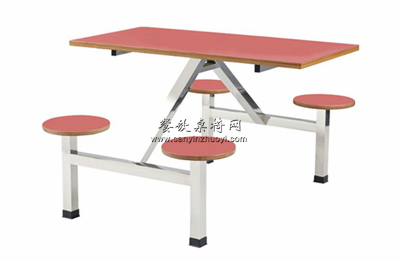 连体式防火板桌凳