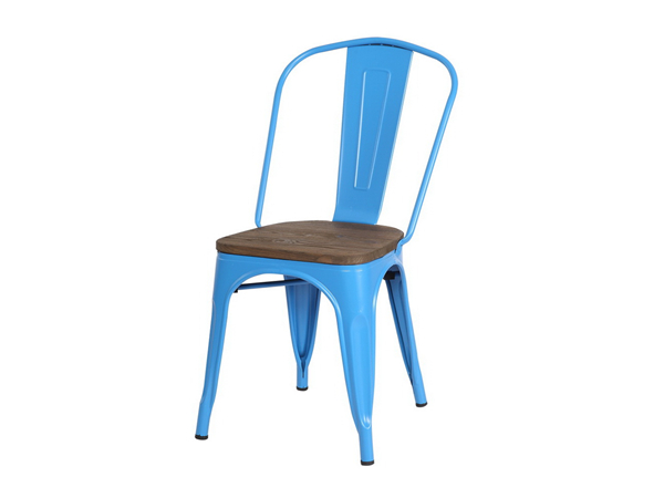 主题餐厅蓝色格调铁艺餐椅