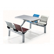 不锈钢连体餐桌椅款式大全