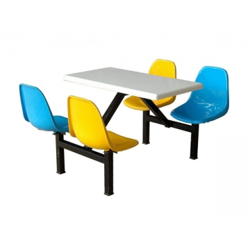 食堂桌椅，玻璃钢饭堂桌椅