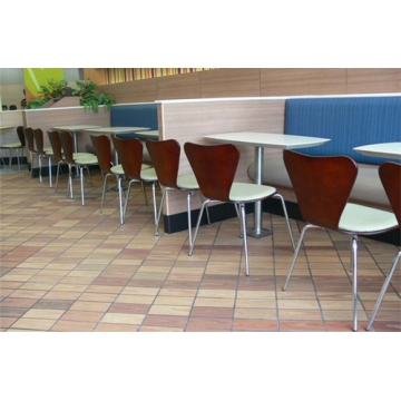 麦当劳固定式桌椅沙发组合
