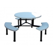 弧形餐桌椅，玻璃钢餐桌椅
