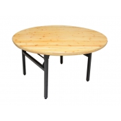 大排档圆桌，松木折叠餐桌