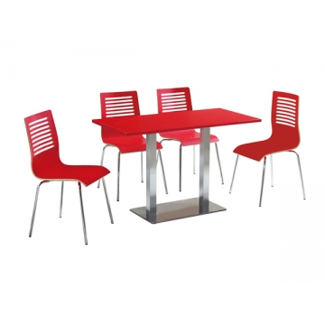 烤漆钢木桌椅 ZY-GM067