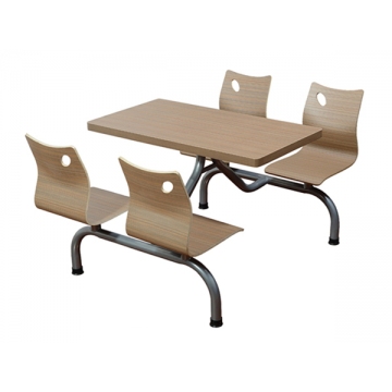 连体板式桌椅 ZY-LT009