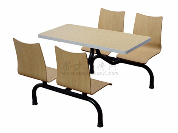 连体钢木桌椅 ZY-LT010