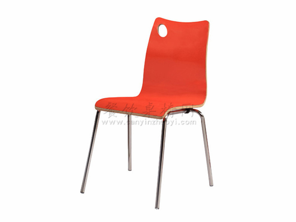 红色钢木椅子 CY-GM027