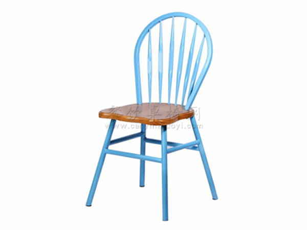 蓝色铁艺餐椅 CY-TY008