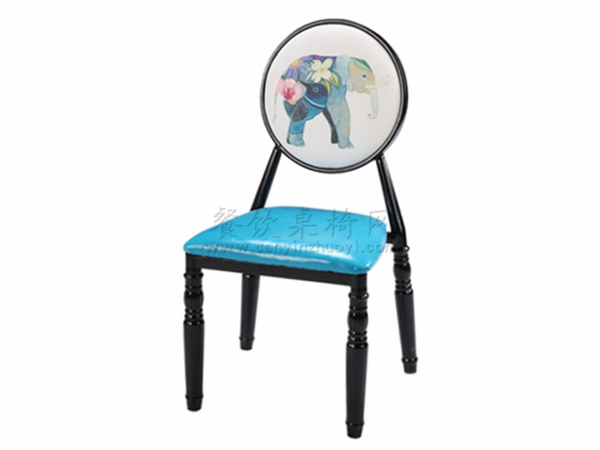 泸州时尚主题铁艺餐厅椅子