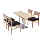 新余钢木餐桌和茶餐厅椅子