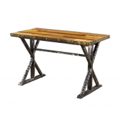 临沂工业主题风格钢木餐桌