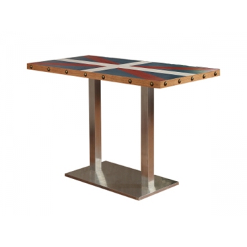 鹤岗时尚主题钢木西餐桌子